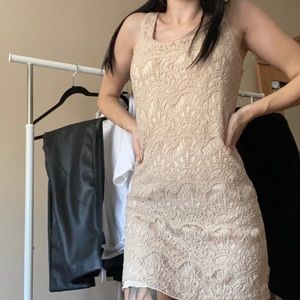 Cream Bohemian Lace Dress
